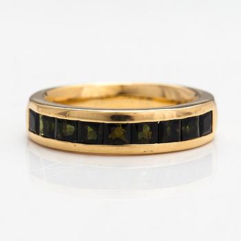 An 18K gold ring with tourmalines. Finland 2002.