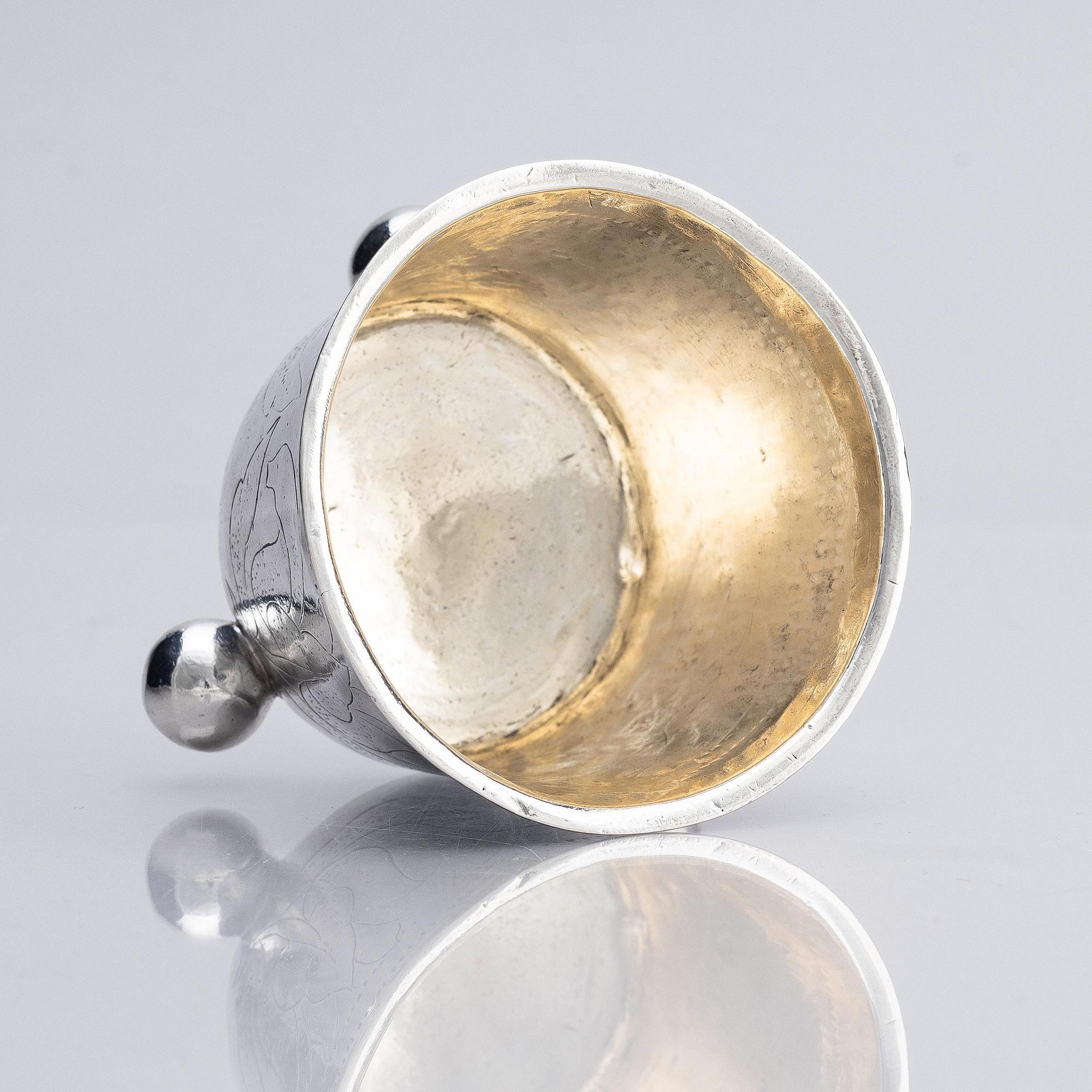 A Swedish early 18th century silver beaker, mark of Ferdinand Sehl d.ä., Stockholm 1707.