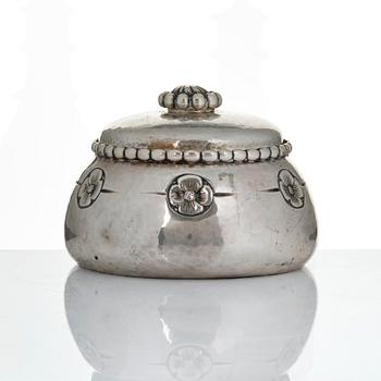K. Andersson, a lidded silver sugar bowl, Art Nouveau, Stockholm 1919.