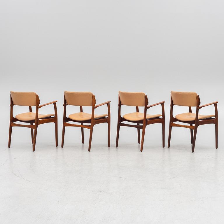 Erik Buch, four model 49 rosewood armchairs, OD Møbler, Denmark, 1960's.