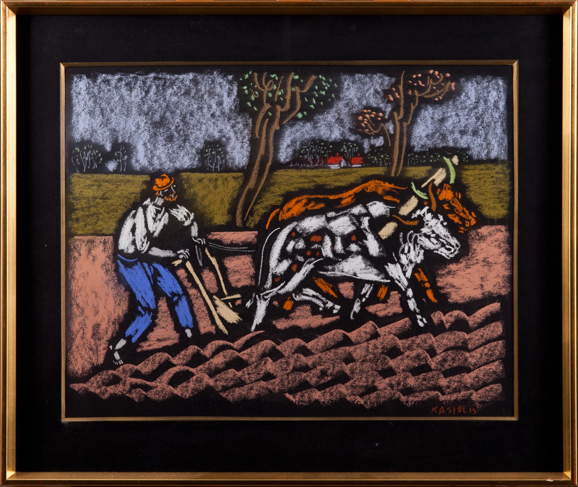 VYTAUTAS KASIULIS, pastell, signerad .