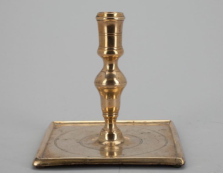 LJUSSTAKE, mässing, barock, 16/1700-tal.