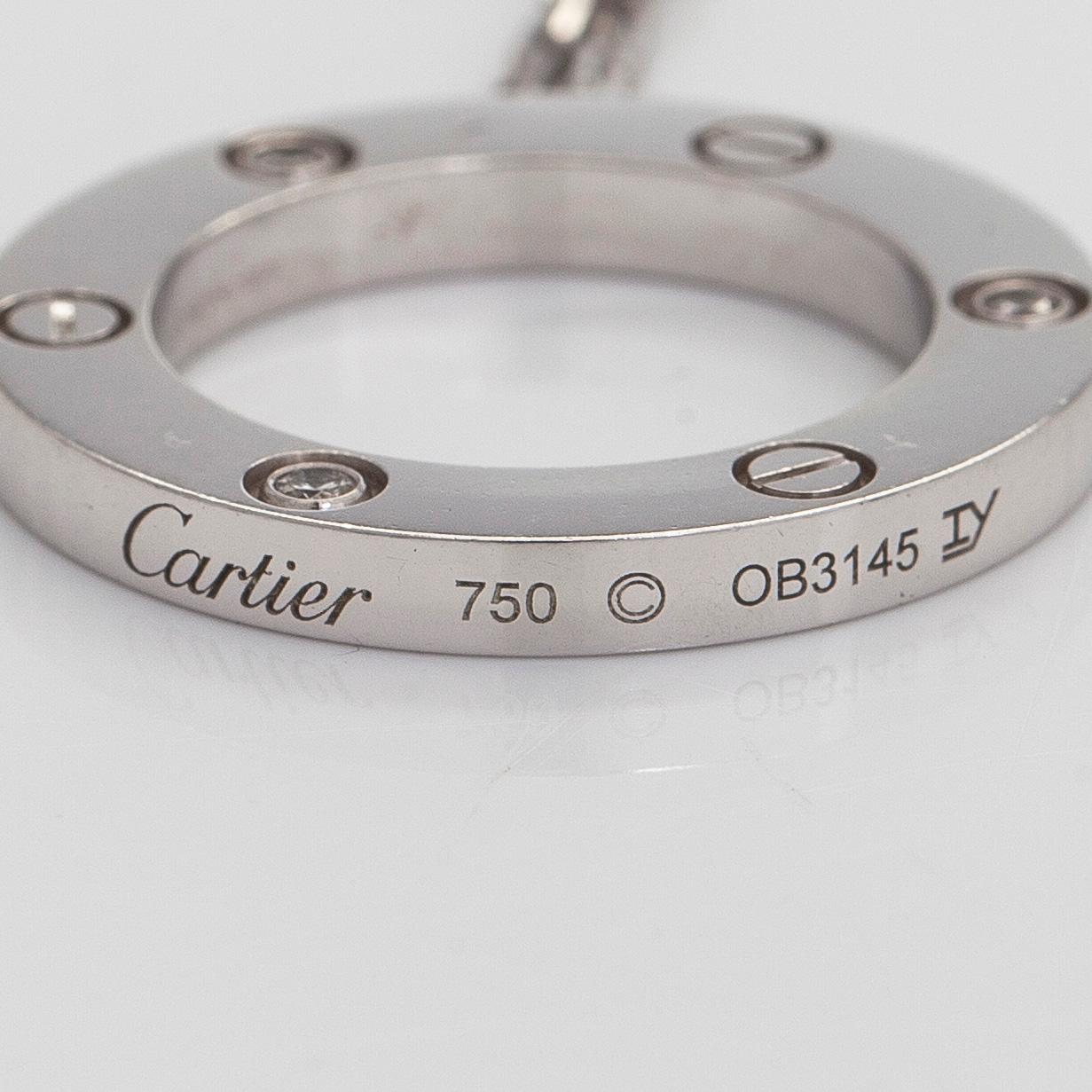 Cartier, kaulakoru, "Love", 18K valkokultaa, briljanttihiottuja timantteja.
