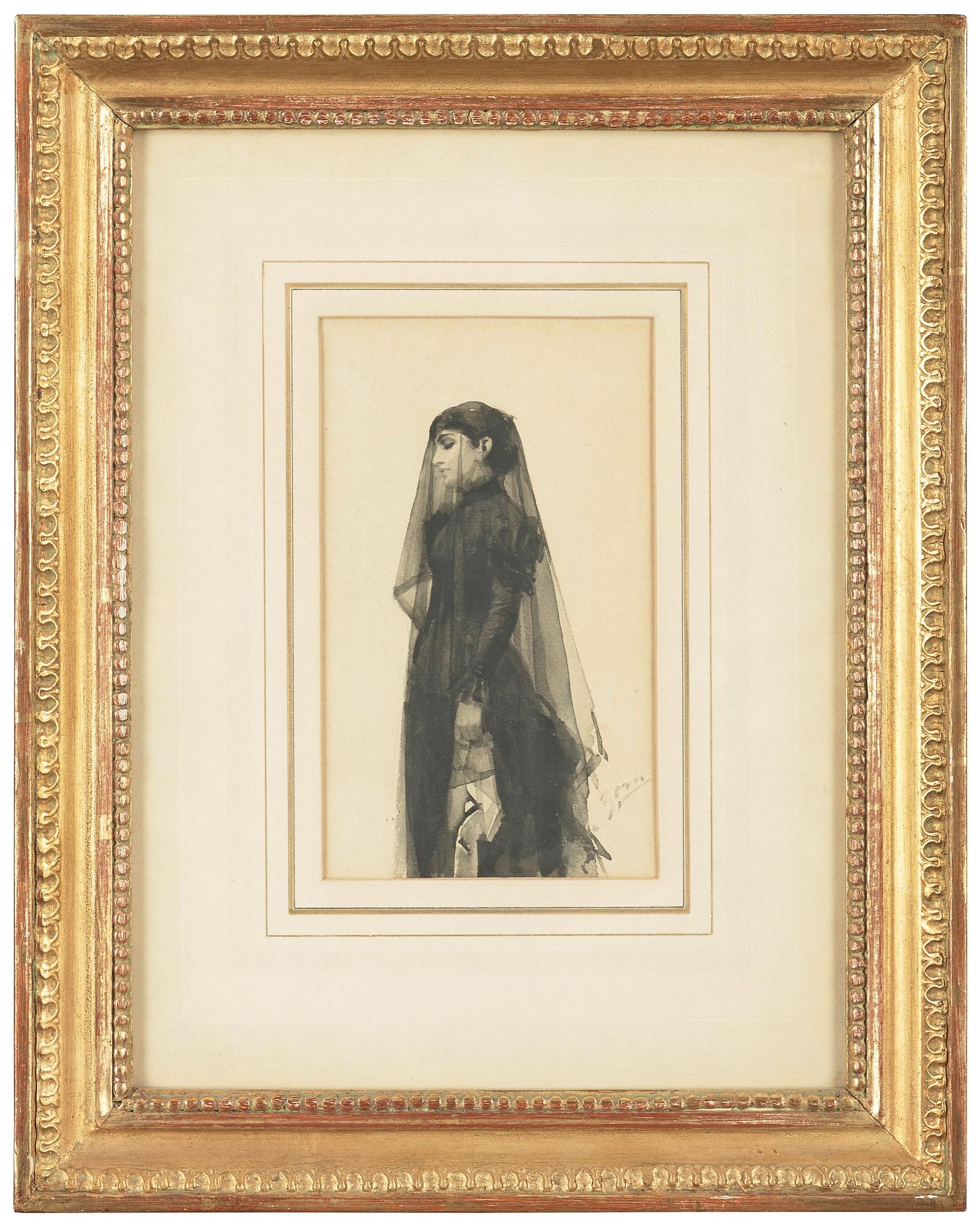 Anders Zorn, "I sorg" / "The Widow".