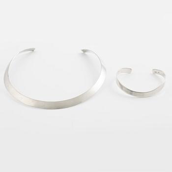 Halssmycke och armring, sterlingsilver.