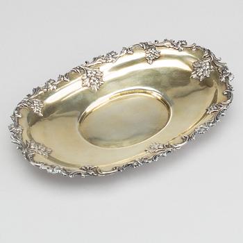 A Russian 19th century silver plate mark of Ivan Gubkin (probably) assayer AA Kovalsky Moscow 1846, weight ca 348 gr.