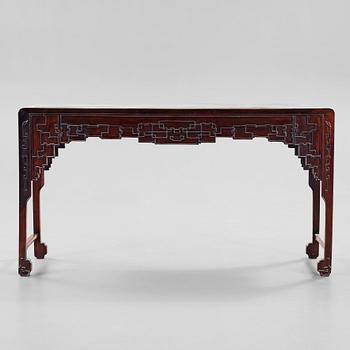 84. A hardwood altartable, Qing dynasty.