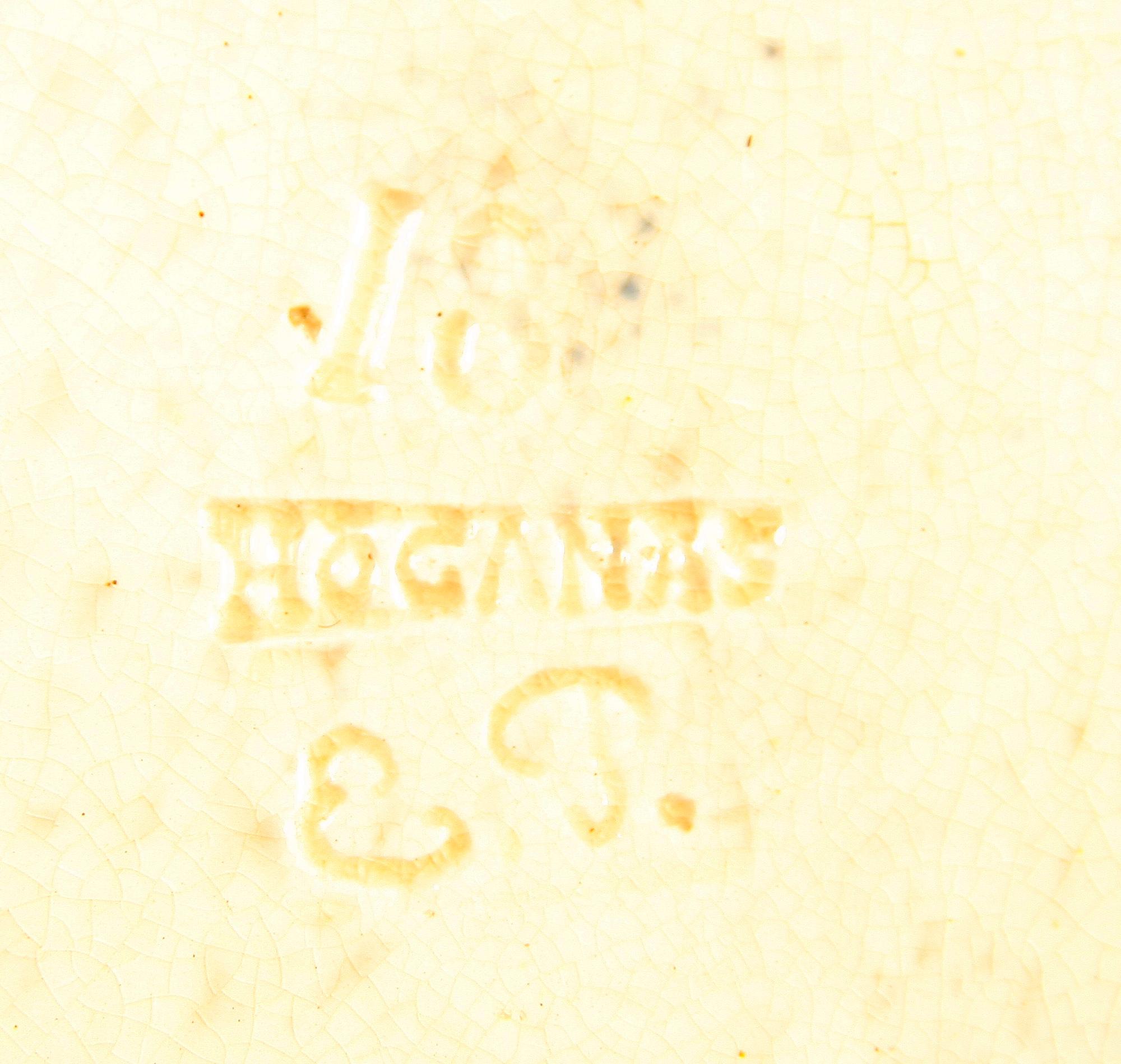 ASKFAT, glaserad keramik, märkt E P, Höganäs.