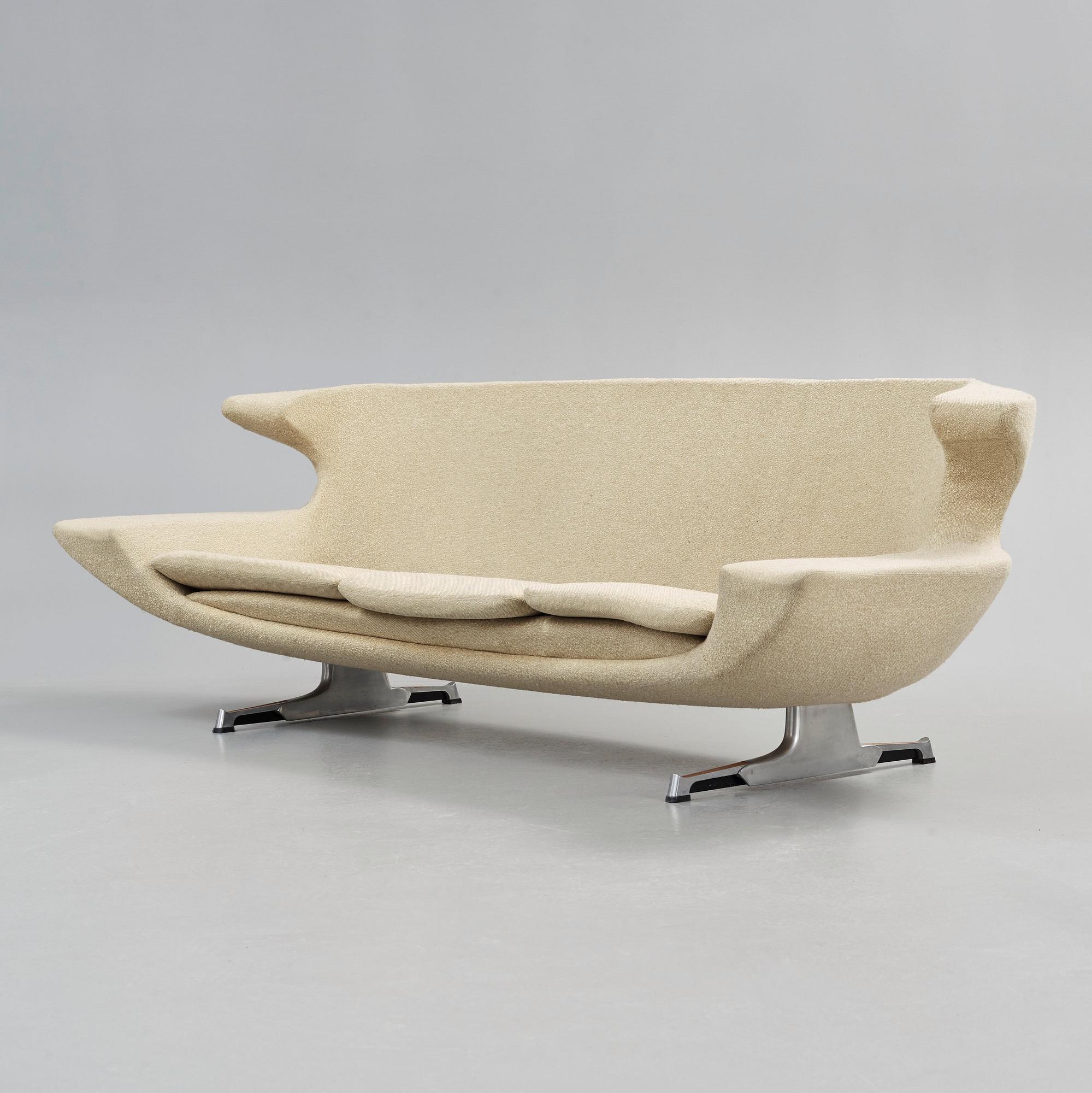 A Swedish 1960's sofa, probably by Hans Erik Johansson, Tranås, Sweden.