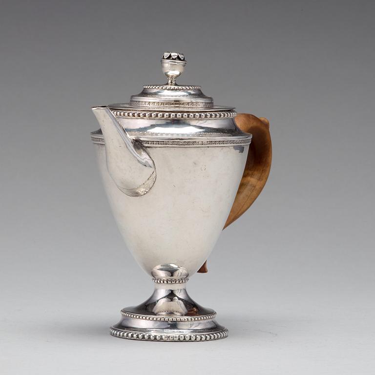 A Swedish 18th century silver tea-pot, mark of Stephan Halling, Örebro 1788.