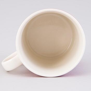 MUMINMUGG, porslin, "Mug mörk rosa",  Moomin Characters, Arabia 1991-1999.