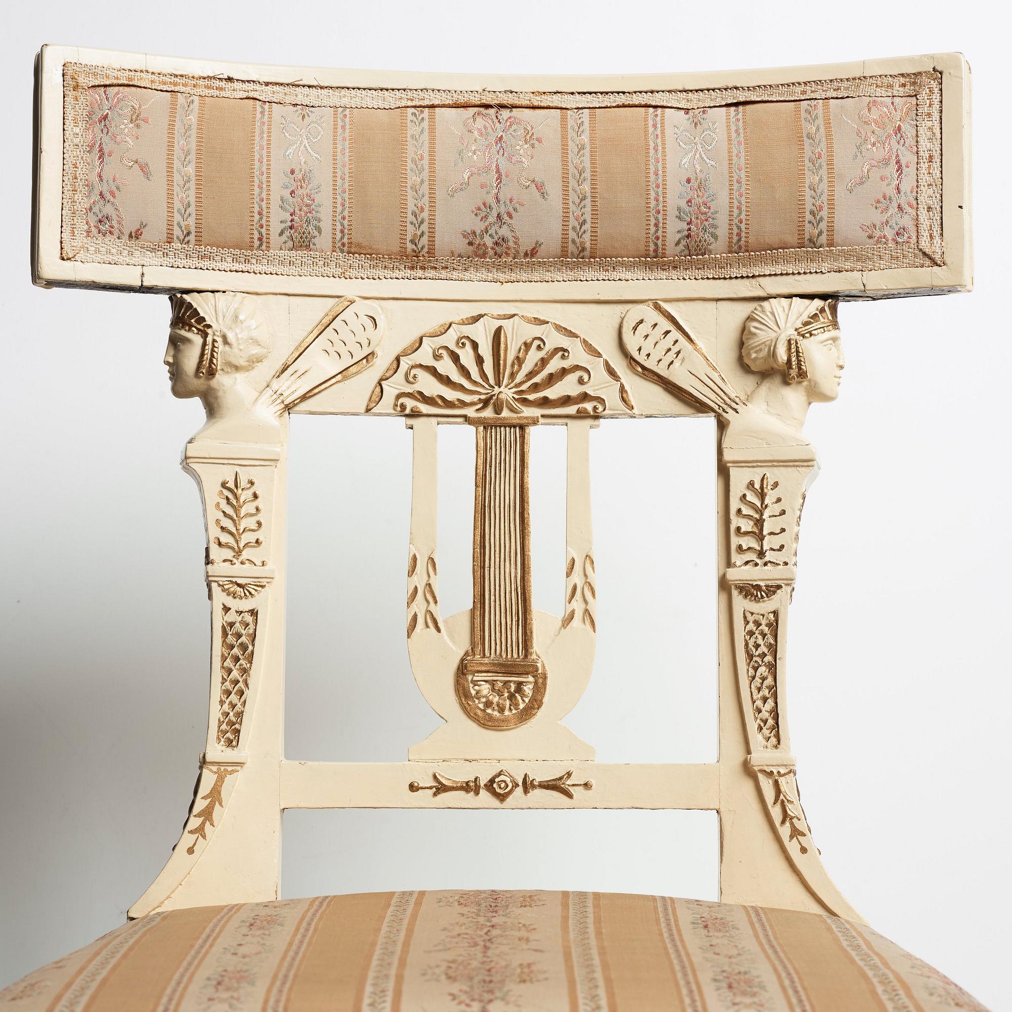 STOLAR, ett par, Carl Christoffer Gjörwells art (1766-1837), sengustavianska, 1800-talets början.