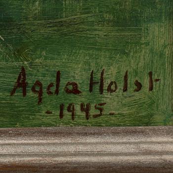 AGDA HOLST, olja på pannå, signerad och daterad- 1945.