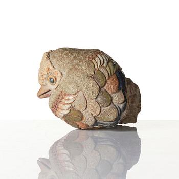 Tyra Lundgren, skulptur, fågel, chamotterat stengods, egen ateljé, Bredkvie, Gotland.
