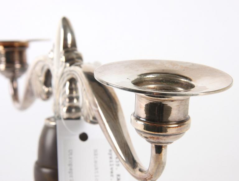 KANDELABER, art decostil, nysilver.