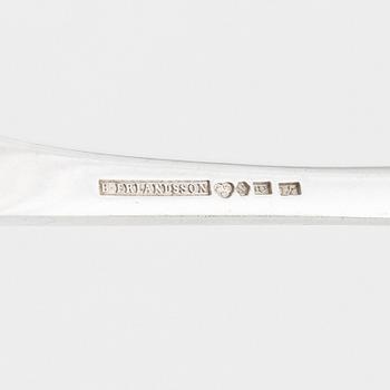 Bestickservisdelar, 24 st, silver, modell "Rosett", B Erlandsson, Kristianstad, 1913-1930.