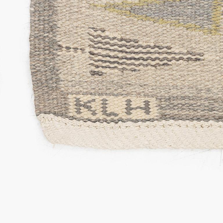 Ingrid Dessau, a carpet, 'Pilevall', flat weave and tapestry weave, c. 258 x 173 cm, signed KLH ID.