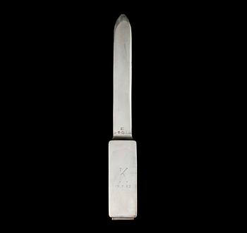 BREVKNIV, silver, Carl Fredrik Carlman, Stockholm, 1950, vikt 180 g.