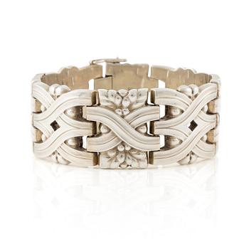 528. Harald Nielsen, armband, silver, Georg Jensen 1933-1944.