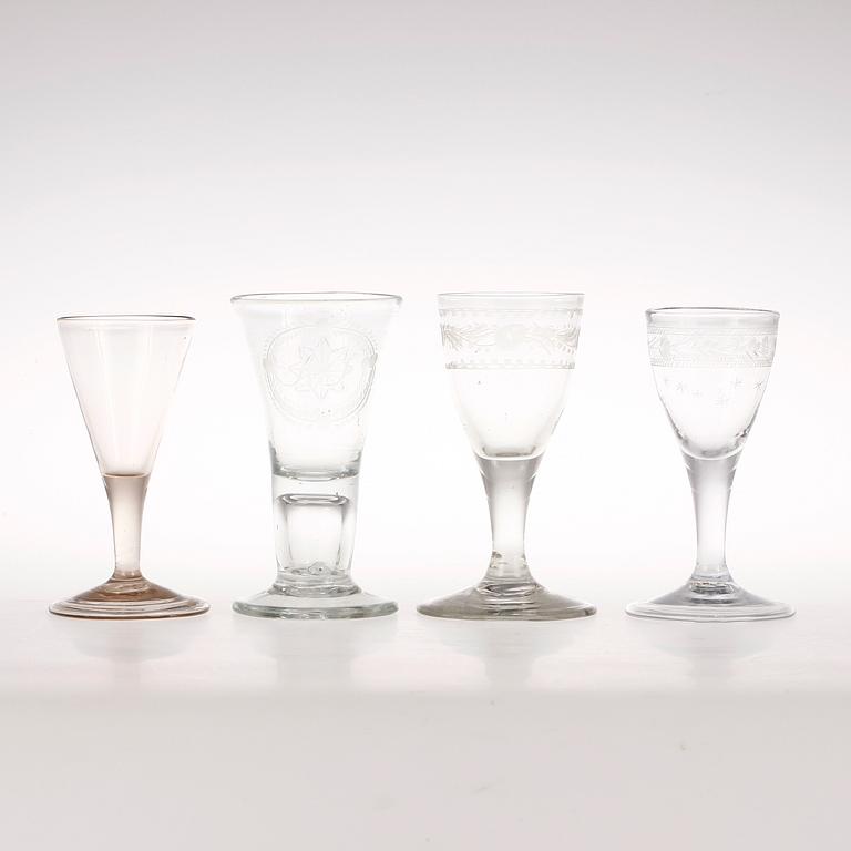 SNAPPSGLAS, 4 st, glas, 17-1800-tal.