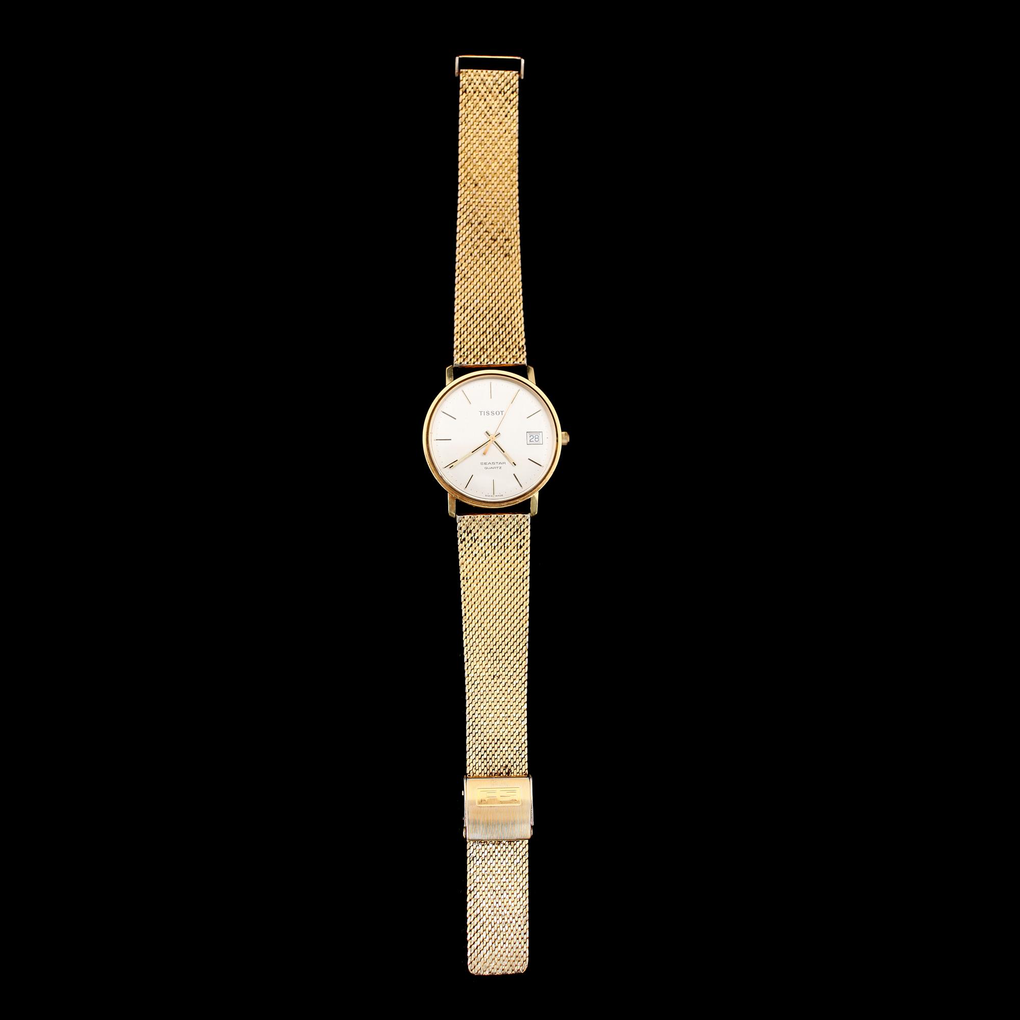 ARMBANDSUR, 18 k guld, Tissot Seastar, 1980-tal, quartz.