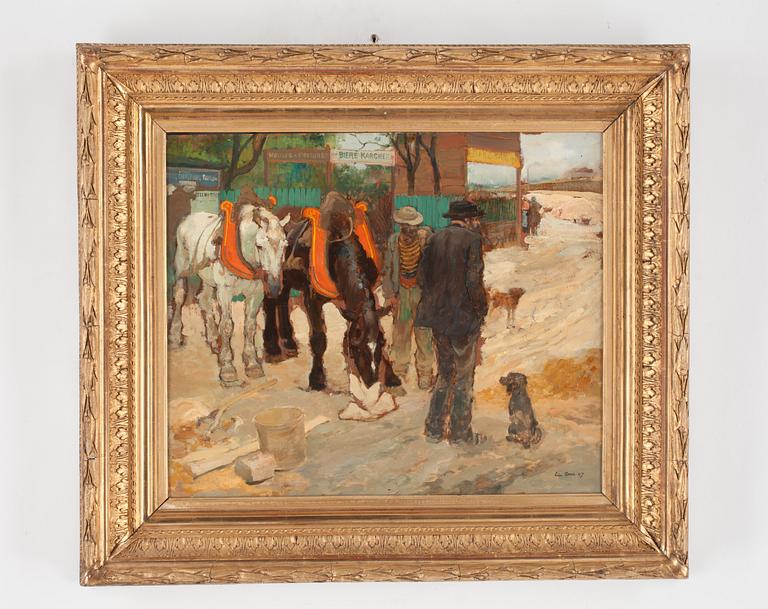 LOUIS CASSE, olja på pannå, signerad och daterad 1907.
