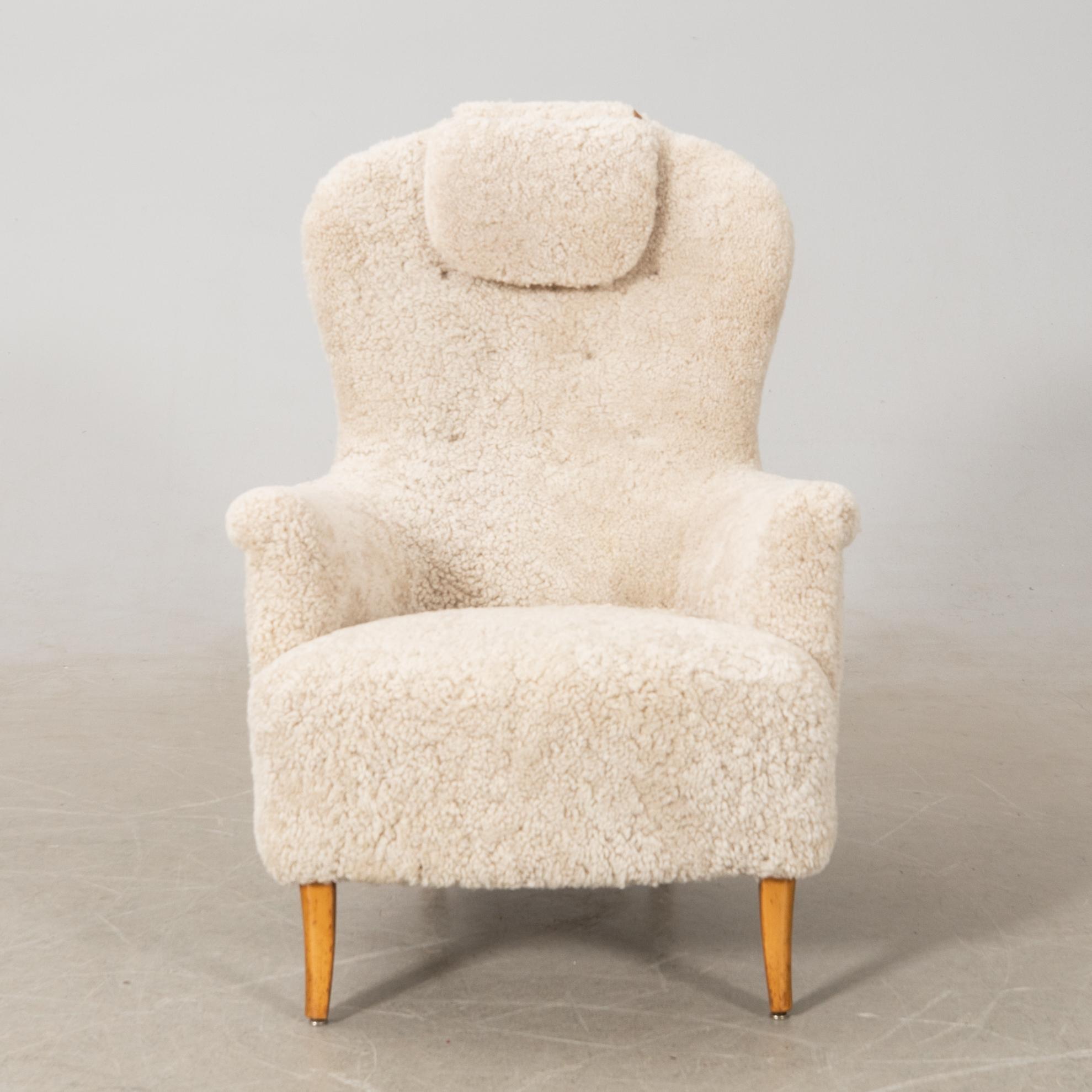 Carl Malmsten, armchair "Farmor", second half of the 20th century.