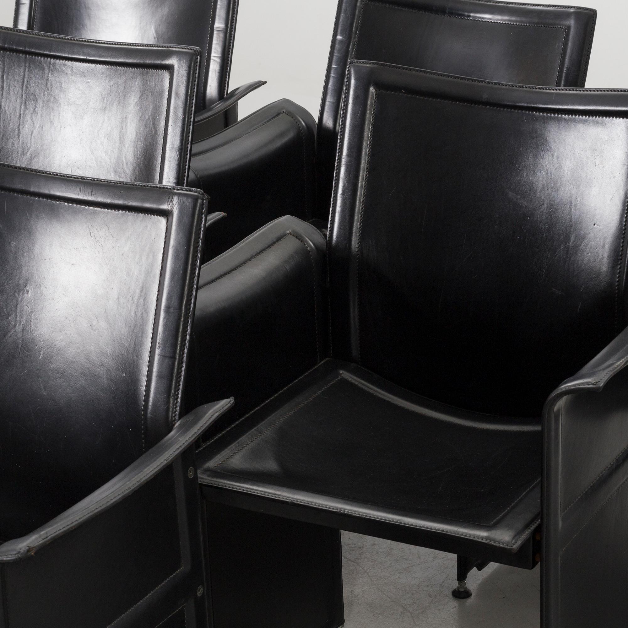 TITO AGNOLI, karmstolar, 6 st, "Korium", för Matteo Grassi.