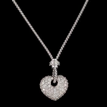 160. PENDANT, brilliant cut diamonds, tot. 1.43 cts.