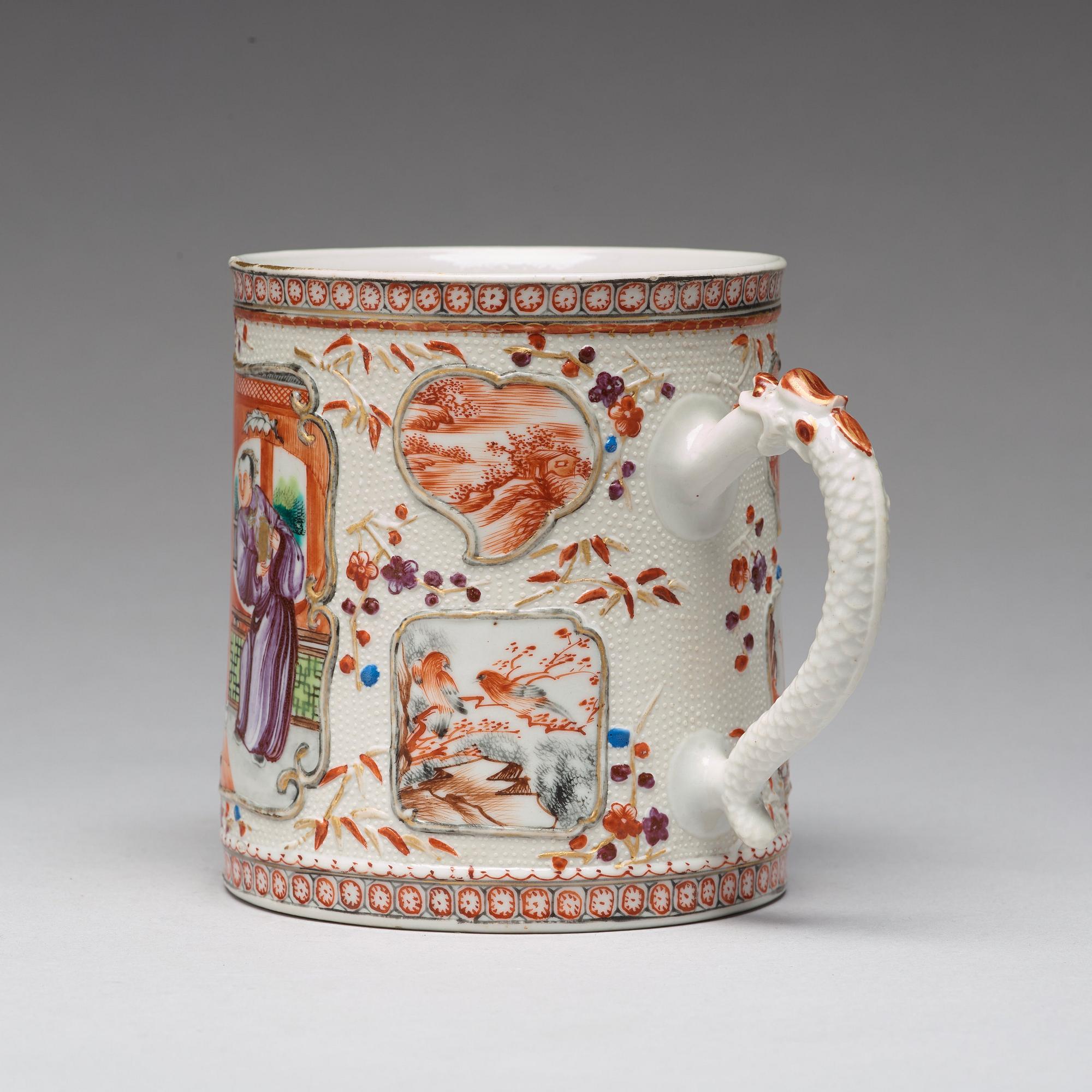 A large famille rose tankard, Qing dynasty, Qianlong (1736-95).