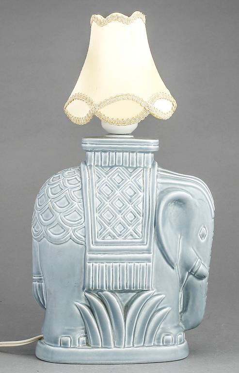 BORDSLAMPA, stengods, troligen Gunnar Nylund, Rörstrand, 1940-50-tal.