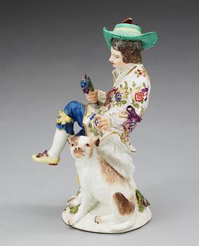 FIGURIN, porslin. Meissen, 1700-tal.