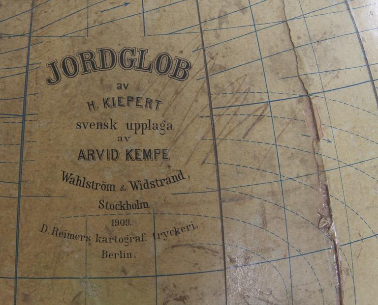 JORDGLOB, Arvid Kempe, 1905.