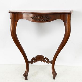 Spegel med konsolbord, omkring år 1900.