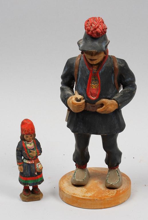 FIGURINER, 2 st. Trä.