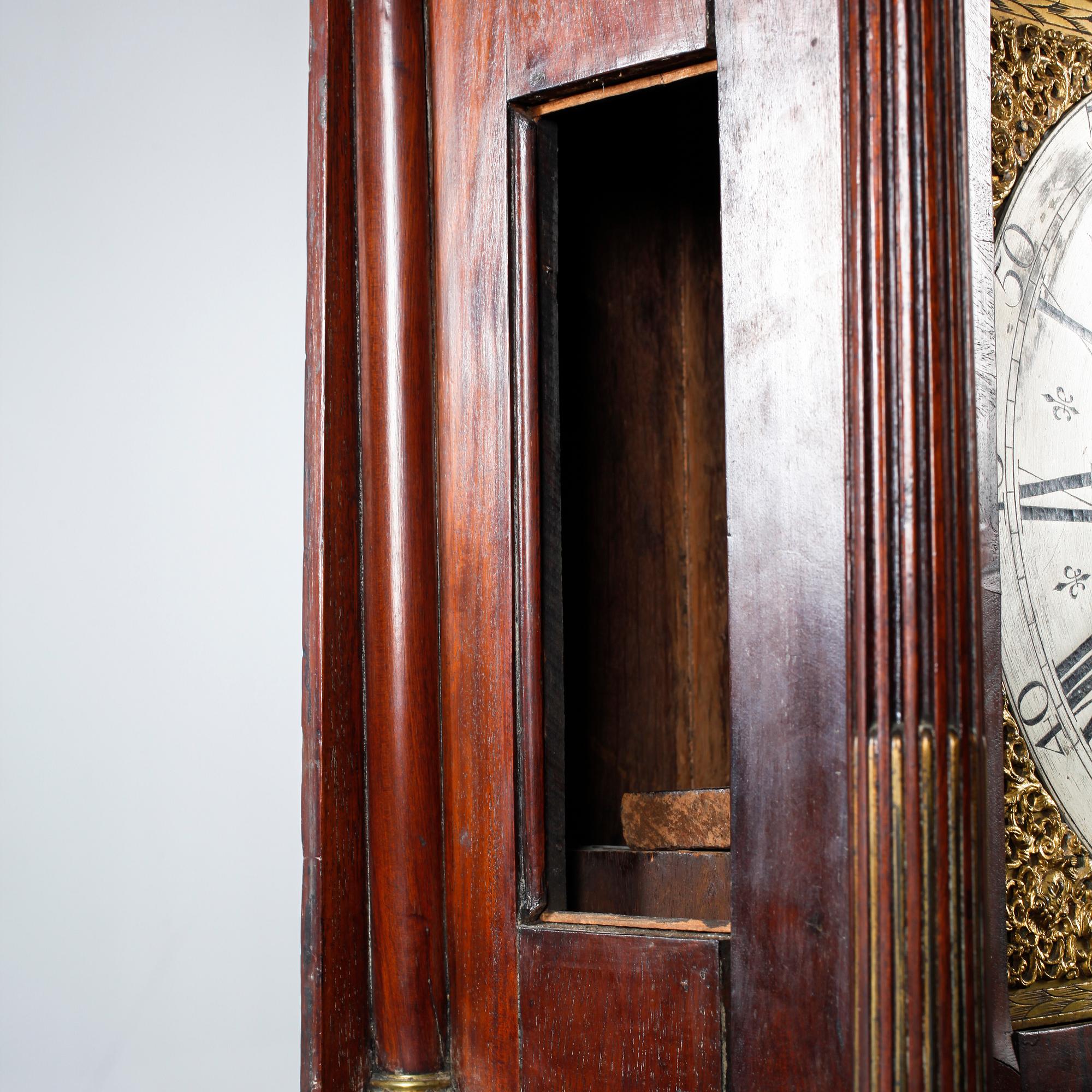 A 18th century grandfather clock.