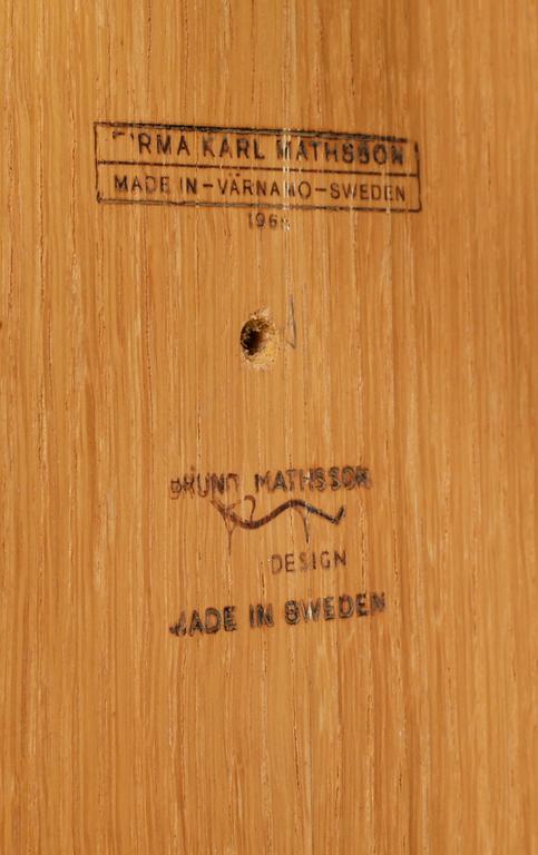 BORD, Bruno Mathsson, Firma Karl Mathsson, Värnamo, 1960-tal.