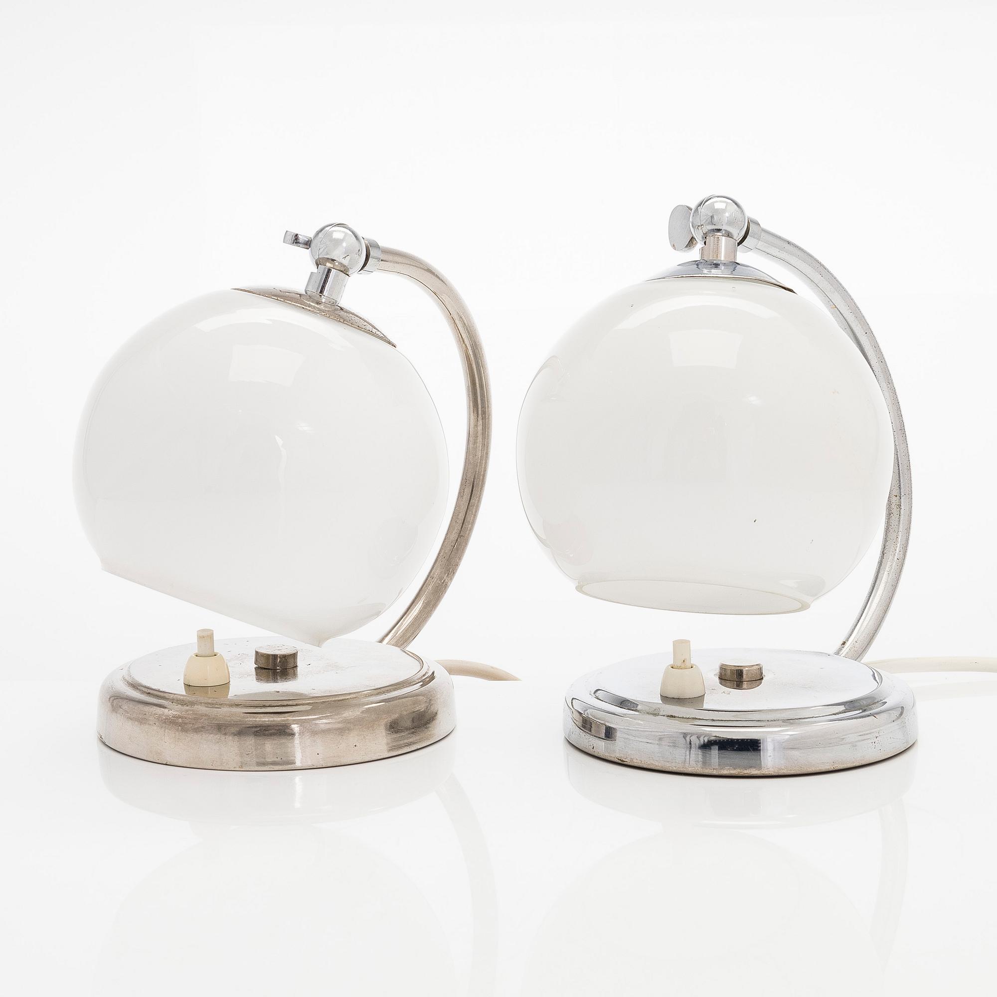 A pair 1930s wall lights / table lamps.