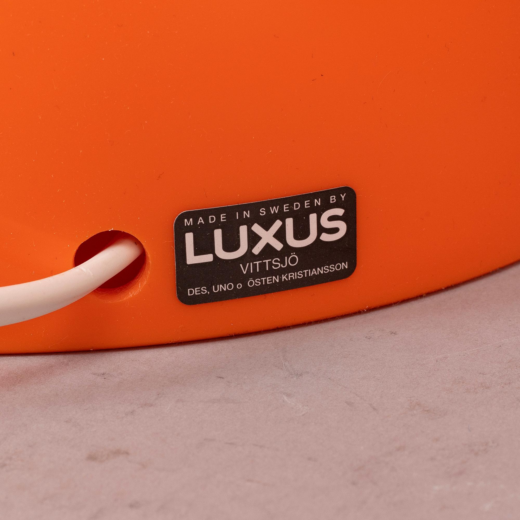 UNO & ÖSTEN KRISTENSSON, a paur of 'Luno table lights, Luxus, 1970's.