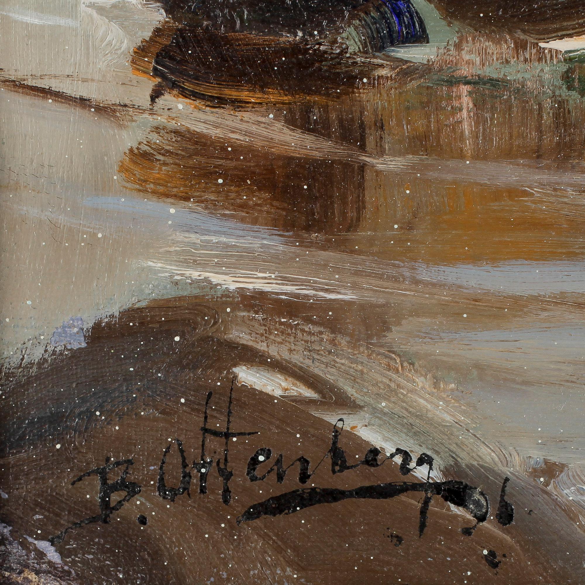 BORIS OTTENBERG, olja på pannå, signerad och otydlig datering.