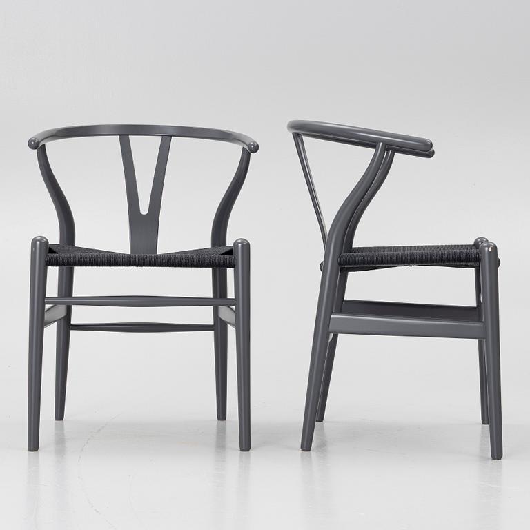 Hans J. Wegner, Chairs, 4, model CH 24 “Y Chair”, Carl Hansen & Søn, Denmark.