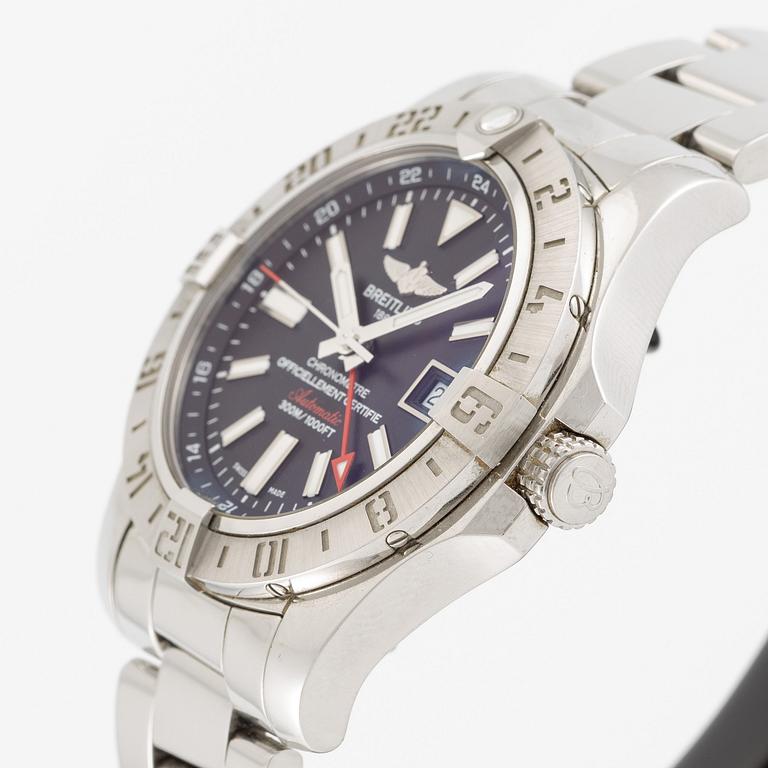 Breitling, Avenger II, GMT, wristwatch, 43 mm.