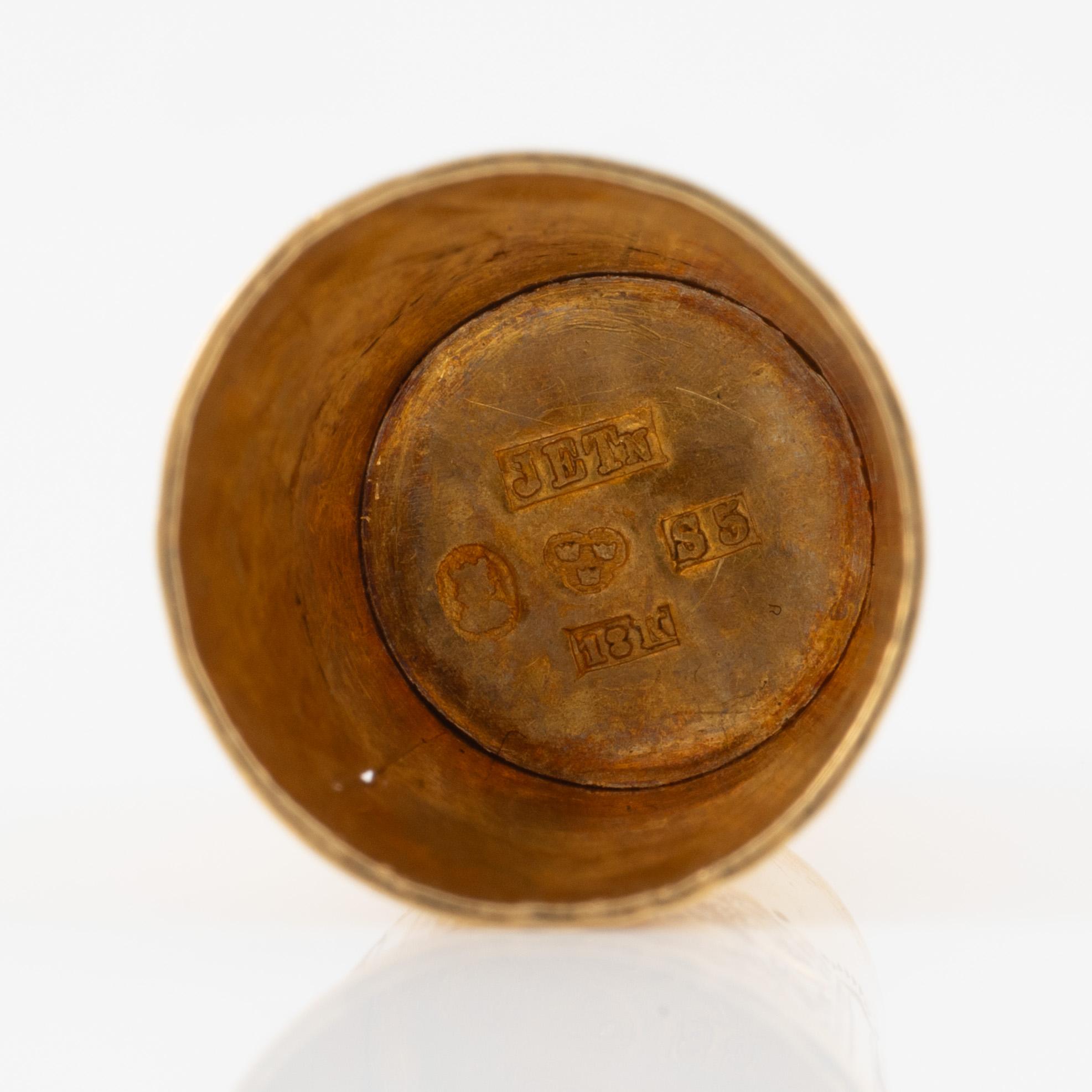 Thimble, ring, sleeve, 18K gold.