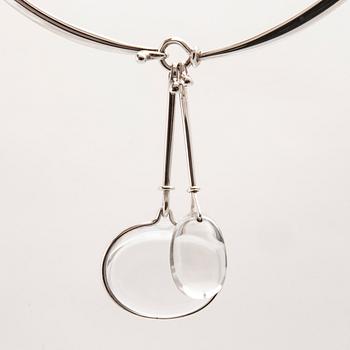 Vivianna Torun Bülow-Hübe, silver necklace with rock crystals designed for Georg Jensen.