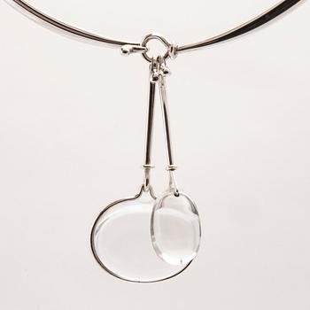 Vivianna Torun Bülow-Hübe, collier silver med bergkristaller design för Georg Jensen.