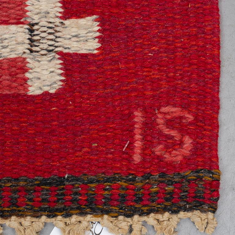 Ingegerd Silow, carpet, flat weave, 236 x 169 cm, signed IS.