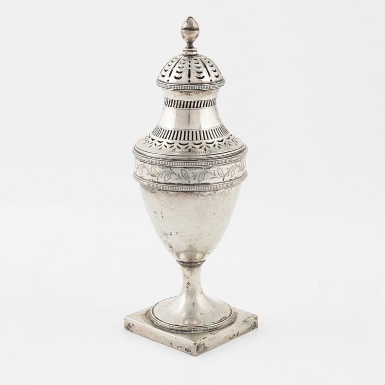 Sockerruska, Silver, Europa, tidigt 18/1900-tal.