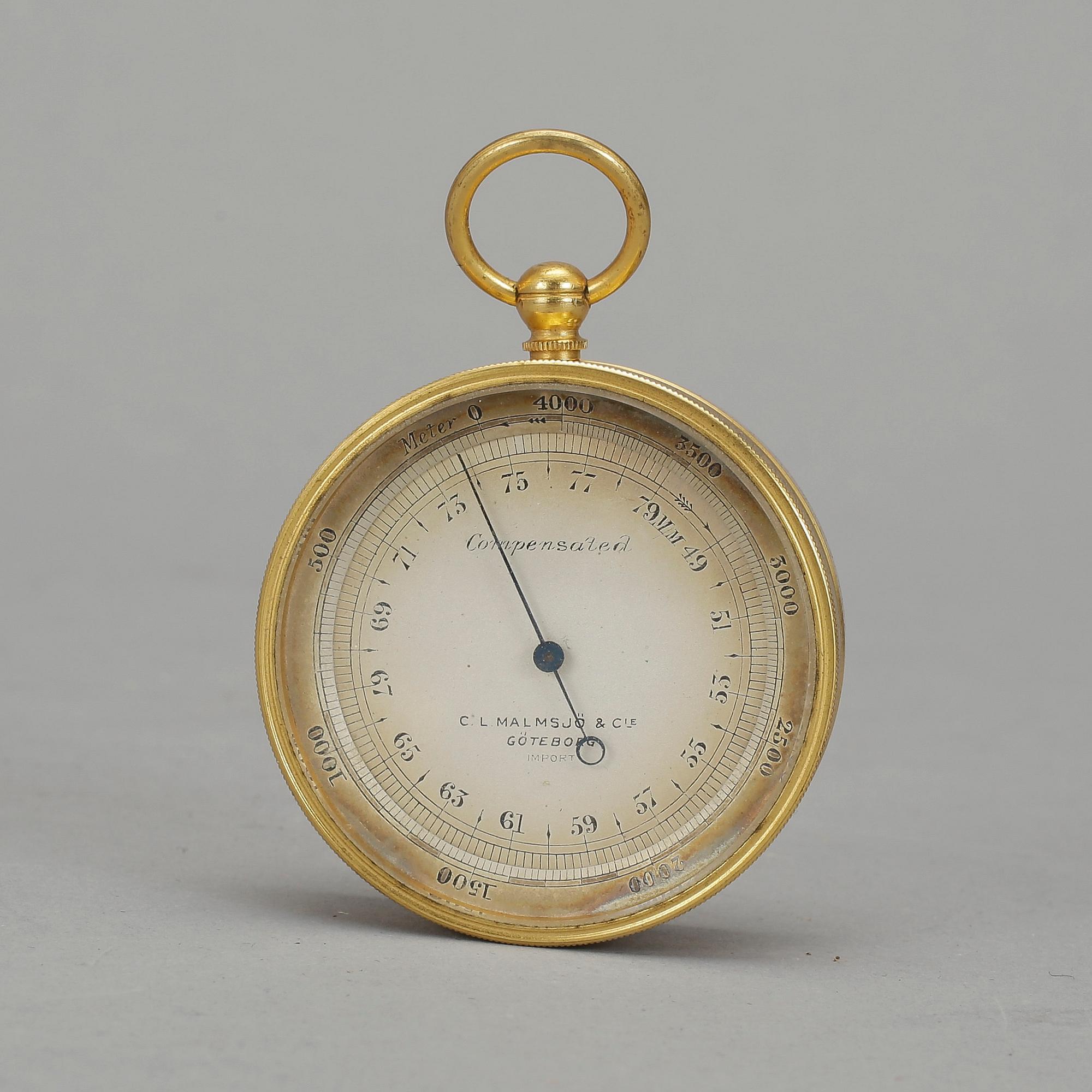 MÄTINSTRUMENT, mässing. I originaletui. Omkring 1900.