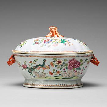 807. TERRIN med LOCK, kompaniporslin. Qing dynasty, Qianlong (1736-95).