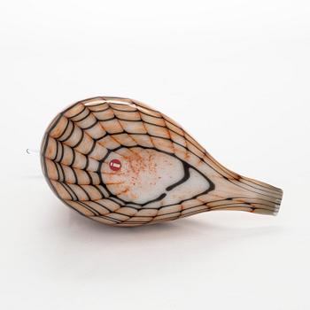 Oiva Toikka, glasfågel, "Little Diver", signerad O. Toikka Nuutajärvi.